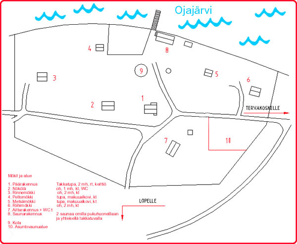 Kyöstilän alueen kartta
